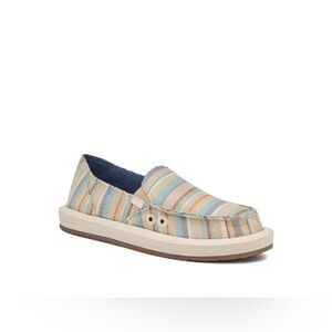 Sanuk Donna St blanket  Moccasins in Pastel Stripes